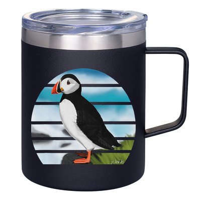 Puffin Bird Birder Ornithologist Biologist Birdwatcher 12oz Stainless Steel Coffee Mug