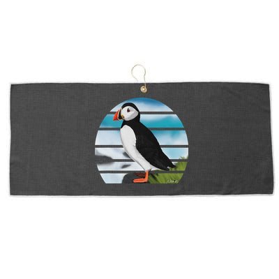 Puffin Bird Birder Ornithologist Biologist Birdwatcher Large Microfiber Waffle Golf Towel