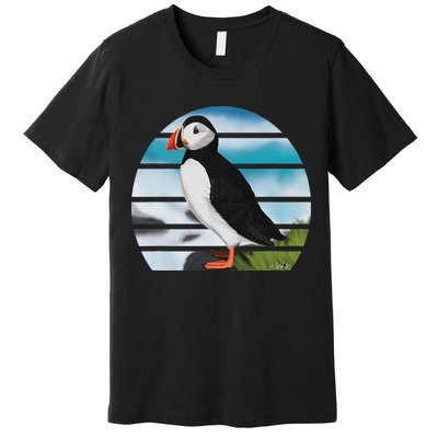 Puffin Bird Birder Ornithologist Biologist Birdwatcher Premium T-Shirt