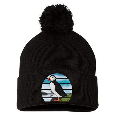 Puffin Bird Birder Ornithologist Biologist Birdwatcher Pom Pom 12in Knit Beanie