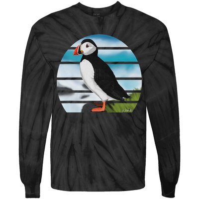 Puffin Bird Birder Ornithologist Biologist Birdwatcher Tie-Dye Long Sleeve Shirt