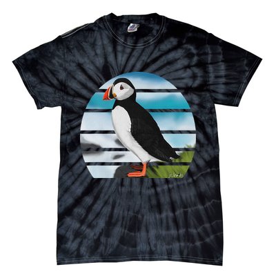 Puffin Bird Birder Ornithologist Biologist Birdwatcher Tie-Dye T-Shirt