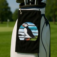 Puffin Bird Birder Ornithologist Biologist Birdwatcher Golf Towel