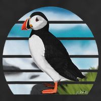 Puffin Bird Birder Ornithologist Biologist Birdwatcher Golf Towel