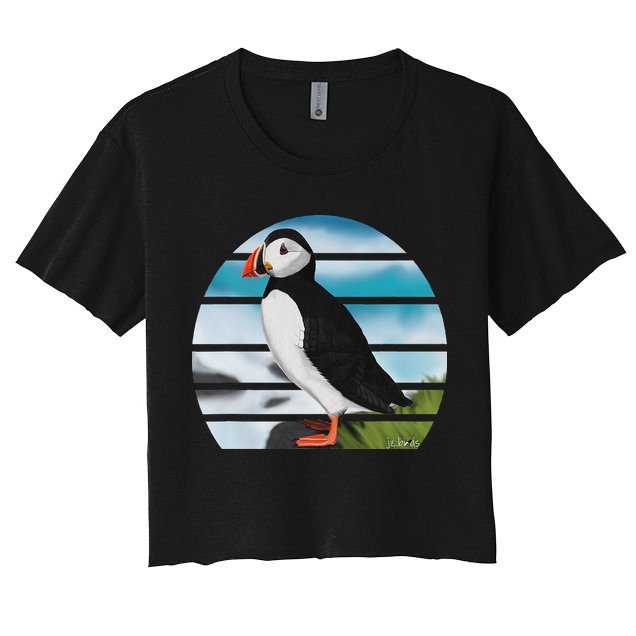Puffin Bird Birder Ornithologist Biologist Birdwatcher Crop Top