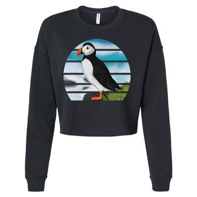 Puffin Bird Birder Ornithologist Biologist Birdwatcher Cropped Pullover Crew