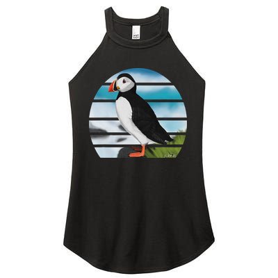 Puffin Bird Birder Ornithologist Biologist Birdwatcher Women's Perfect Tri Rocker Tank