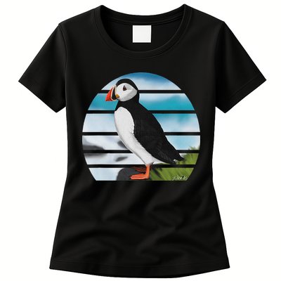 Puffin Bird Birder Ornithologist Biologist Birdwatcher Womens T-Shirt