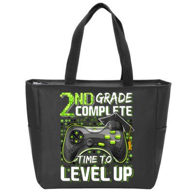 2nd Grade Complete Time To Level Up Happy Last Day Of School Zip Tote Bag