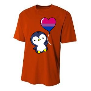 Penguin Balloon Bisexual Pride Gift Performance Sprint T-Shirt