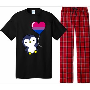 Penguin Balloon Bisexual Pride Gift Pajama Set