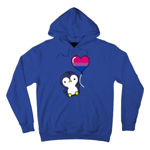 Penguin Balloon Bisexual Pride Gift Hoodie