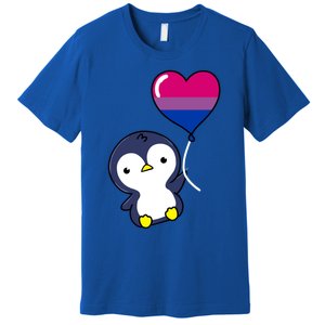 Penguin Balloon Bisexual Pride Gift Premium T-Shirt