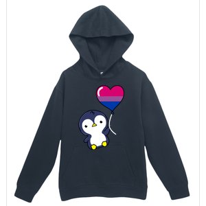 Penguin Balloon Bisexual Pride Gift Urban Pullover Hoodie