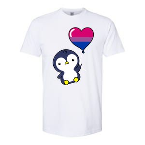 Penguin Balloon Bisexual Pride Gift Softstyle CVC T-Shirt