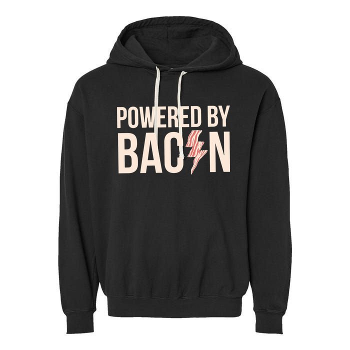 Powered By Bacon Garment-Dyed Fleece Hoodie