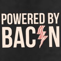 Powered By Bacon Garment-Dyed Fleece Hoodie