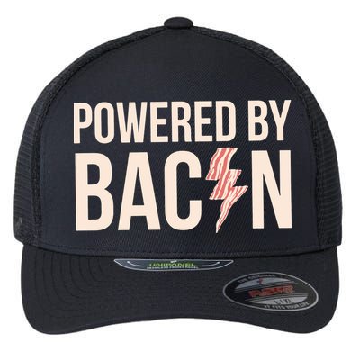 Powered By Bacon Flexfit Unipanel Trucker Cap