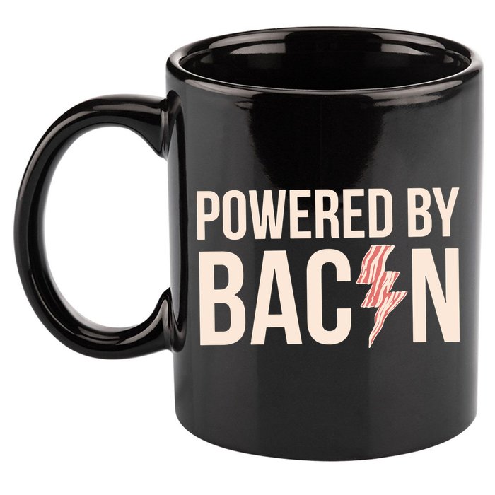 Powered By Bacon 11oz C Handle Ceramic Mug