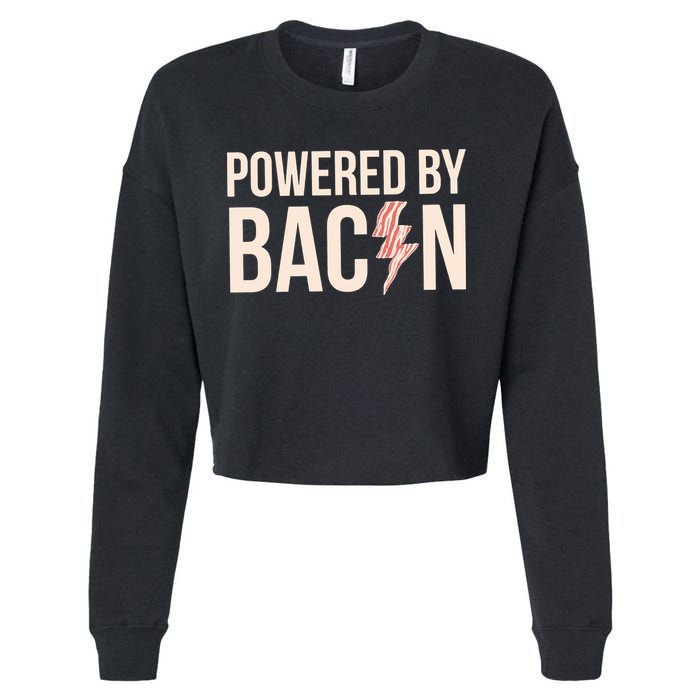 Powered By Bacon Cropped Pullover Crew