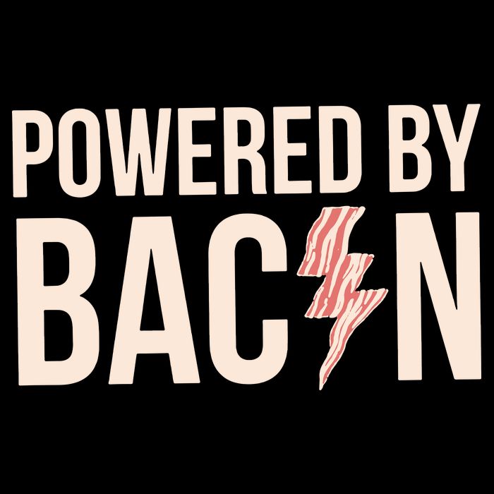 Powered By Bacon Cropped Pullover Crew