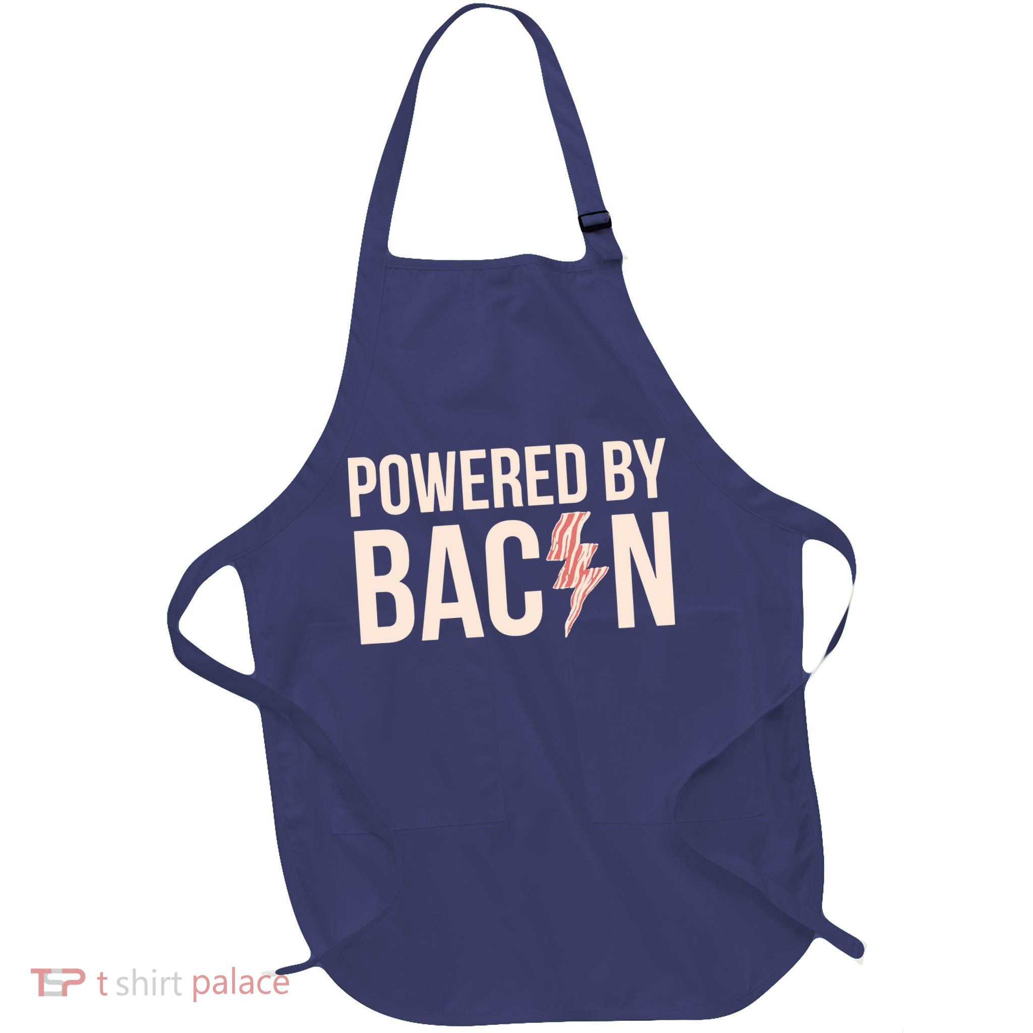 Powered By Bacon Full-Length Apron With Pockets