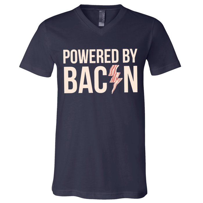 Powered By Bacon V-Neck T-Shirt