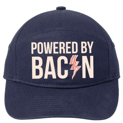 Powered By Bacon 7-Panel Snapback Hat