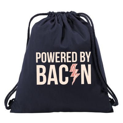 Powered By Bacon Drawstring Bag