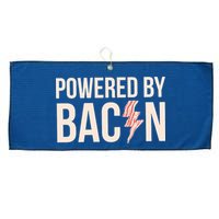 Powered By Bacon Large Microfiber Waffle Golf Towel