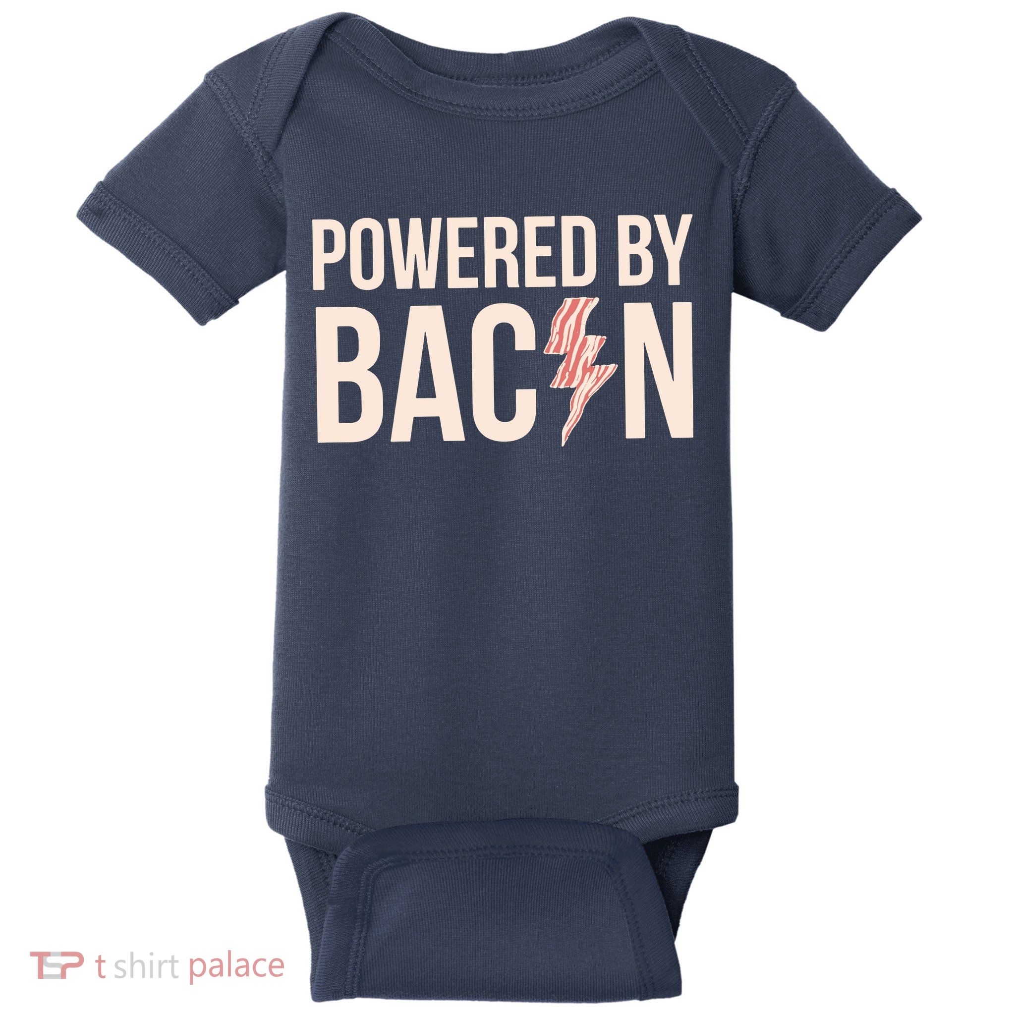 Powered By Bacon Baby Bodysuit