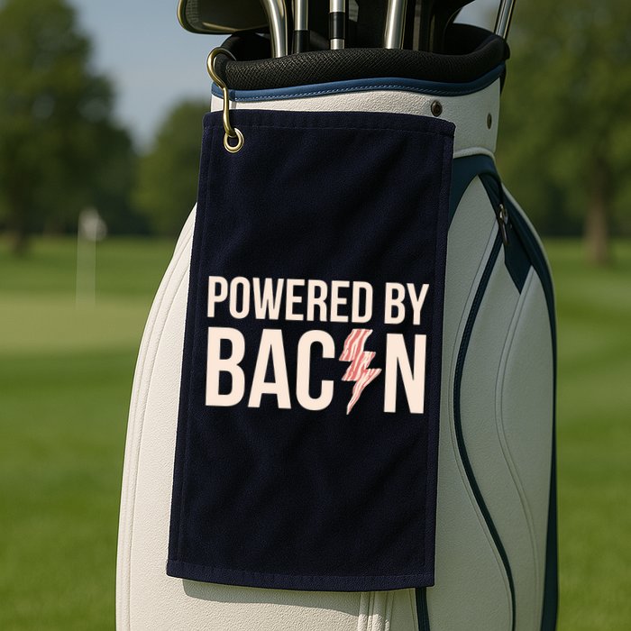 Powered By Bacon Golf Towel