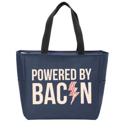 Powered By Bacon Zip Tote Bag