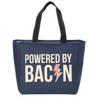 Powered By Bacon Zip Tote Bag