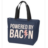 Powered By Bacon Zip Tote Bag