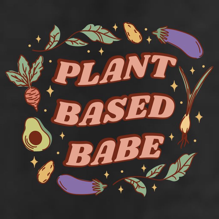 Plant Based Babe Vegan Life 7 Panel Mesh Trucker Snapback Hat