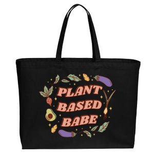 Plant Based Babe Vegan Life Cotton Canvas Jumbo Tote