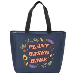 Plant Based Babe Vegan Life Zip Tote Bag