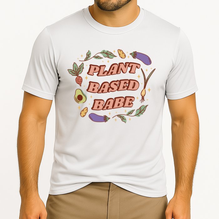 Plant Based Babe Vegan Life Cooling Performance Crew T-Shirt