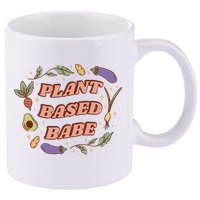 Plant Based Babe Vegan Life 11oz C Handle Ceramic Mug