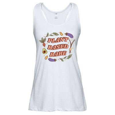 Plant Based Babe Vegan Life Ladies Essential Flowy Tank