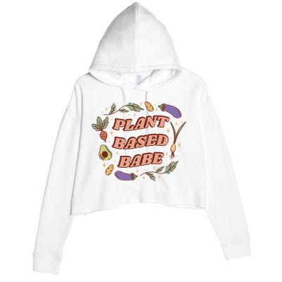 Plant Based Babe Vegan Life Crop Fleece Hoodie