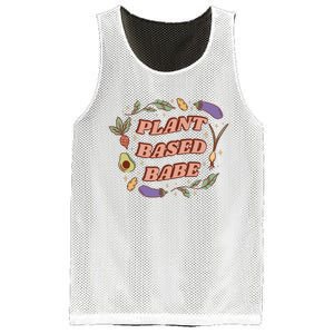 Plant Based Babe Vegan Life Mesh Reversible Basketball Jersey Tank