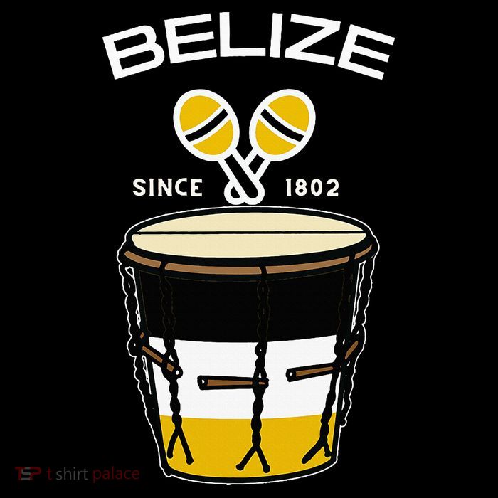 Proud Belizean Belize Since 1802 Garifuna Cultural Music Drawstring Bag