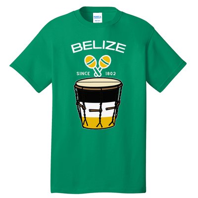 Proud Belizean Belize Since 1802 Garifuna Cultural Music Tall T-Shirt