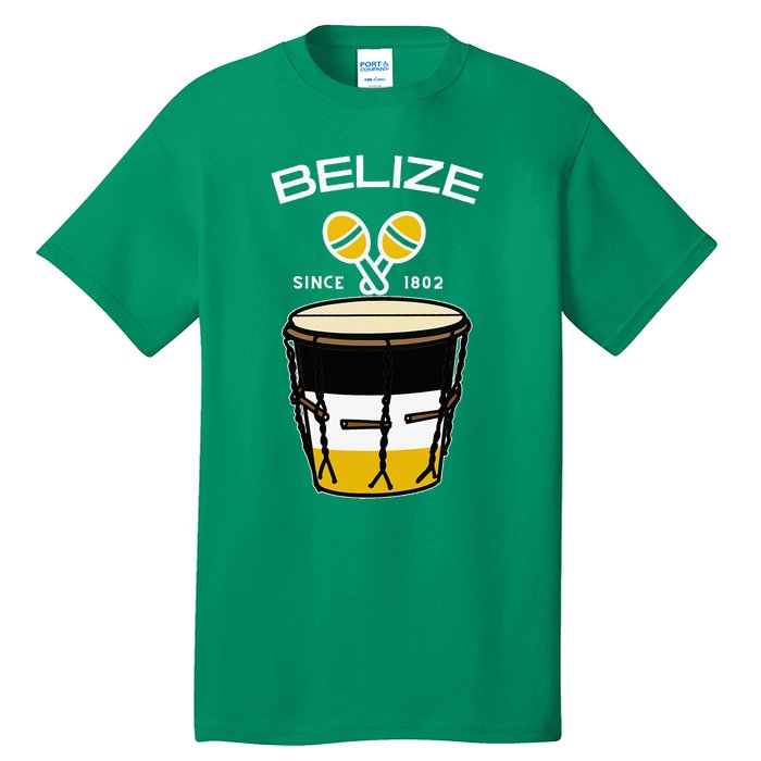 Proud Belizean Belize Since 1802 Garifuna Cultural Music Tall T-Shirt