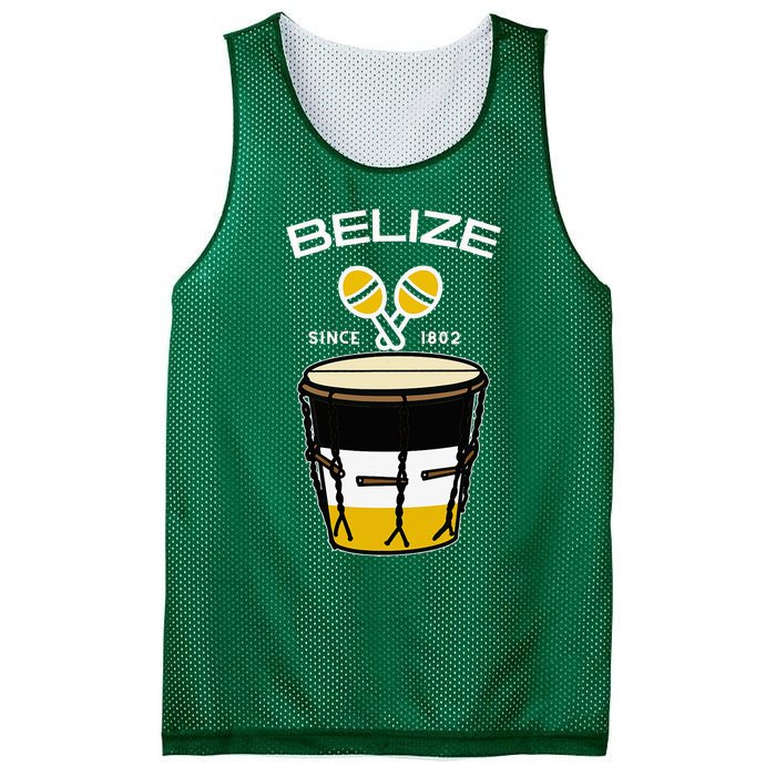 Proud Belizean Belize Since 1802 Garifuna Cultural Music Mesh Reversible Basketball Jersey Tank