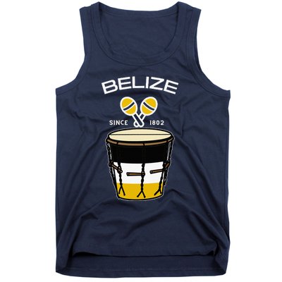 Proud Belizean Belize Since 1802 Garifuna Cultural Music Tank Top