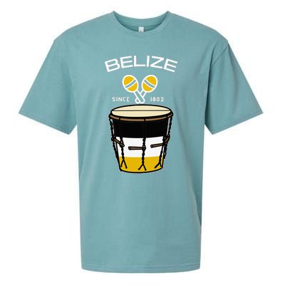 Proud Belizean Belize Since 1802 Garifuna Cultural Music Sueded Cloud Jersey T-Shirt