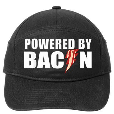 Powered By Bacon 7-Panel Snapback Hat